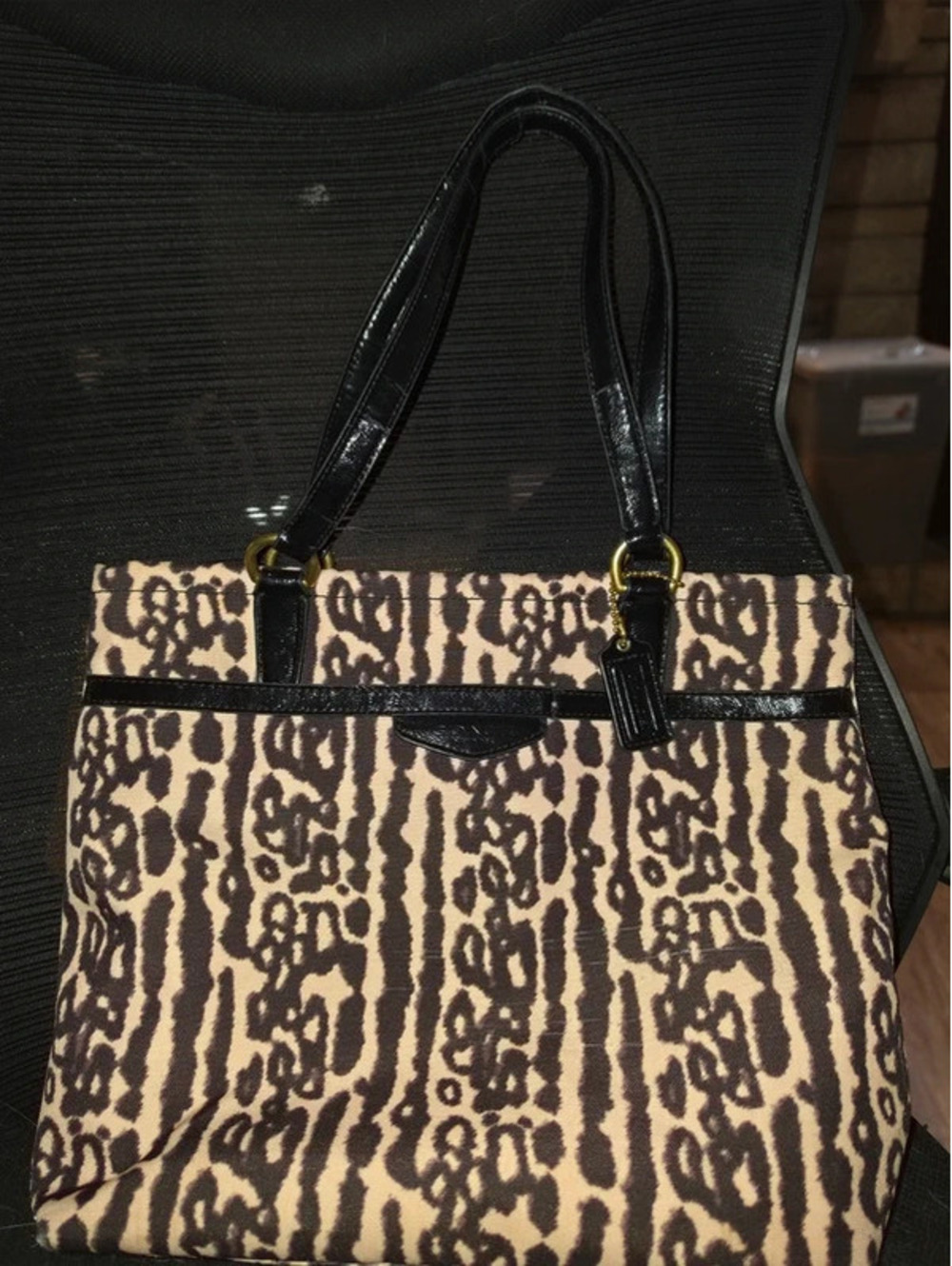 Coach animal print canvas